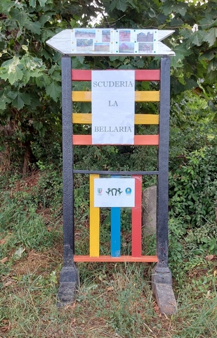 cartello all'inizio del vialetto